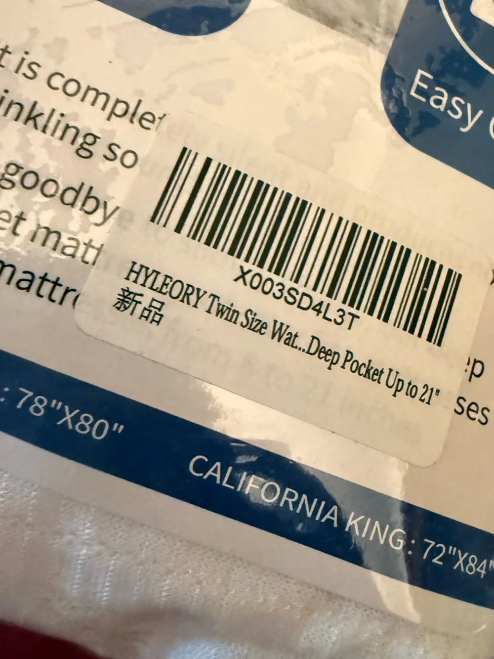 Mattress Protector - Blue Waterproof Mattress Cover